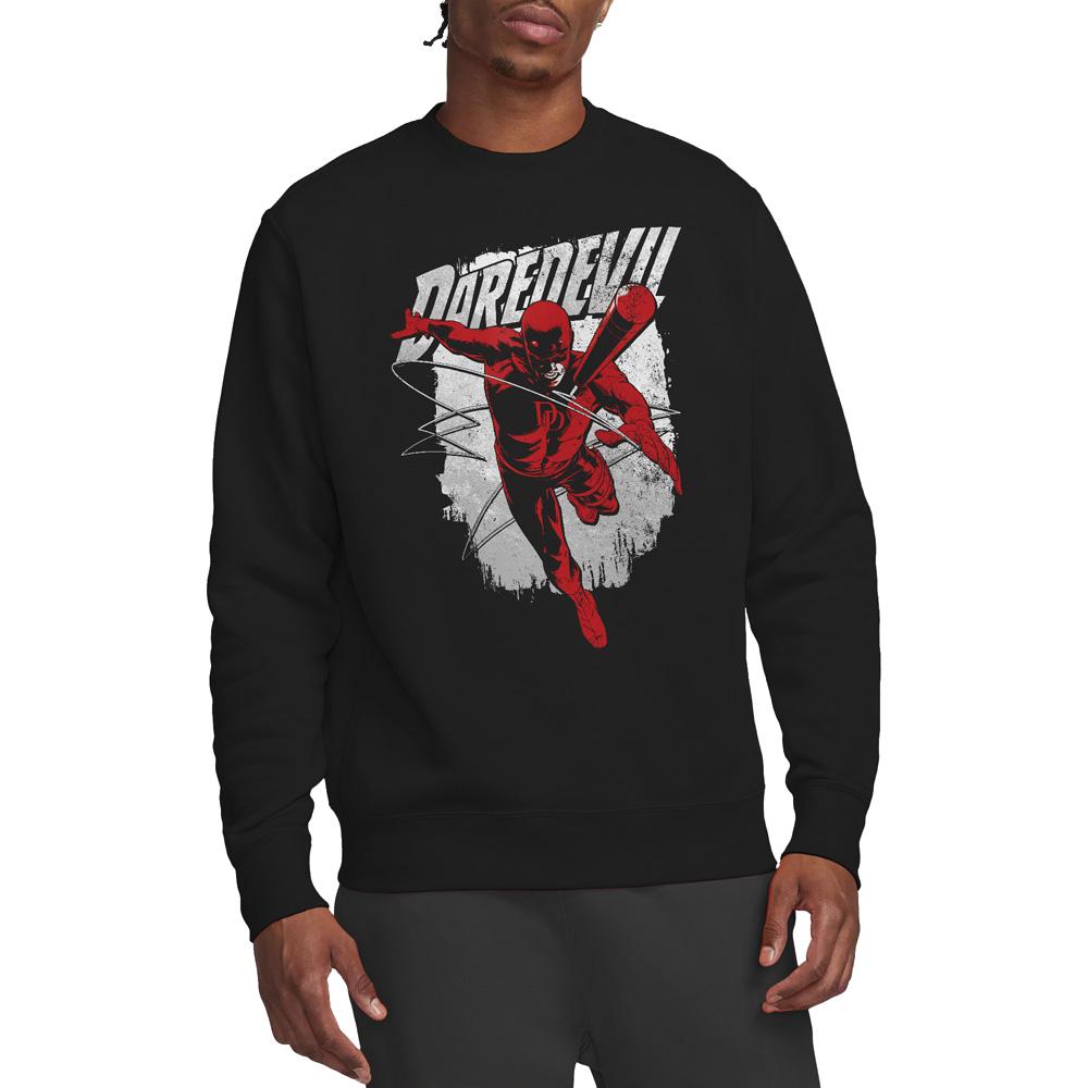 Black - Side - Daredevil Unisex Adult Nunchucks Sweatshirt