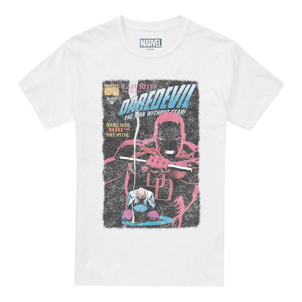 White - Front - Daredevil Mens Last Rites Comic Cover T-Shirt