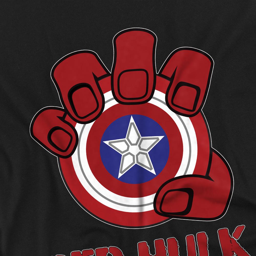 Black - Pack Shot - Captain America: Brave New World Childrens-Kids Red Hulk Shield T-Shirt