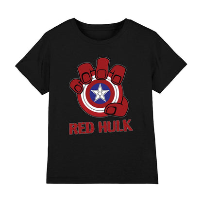 Black - Front - Captain America: Brave New World Childrens-Kids Red Hulk Shield T-Shirt