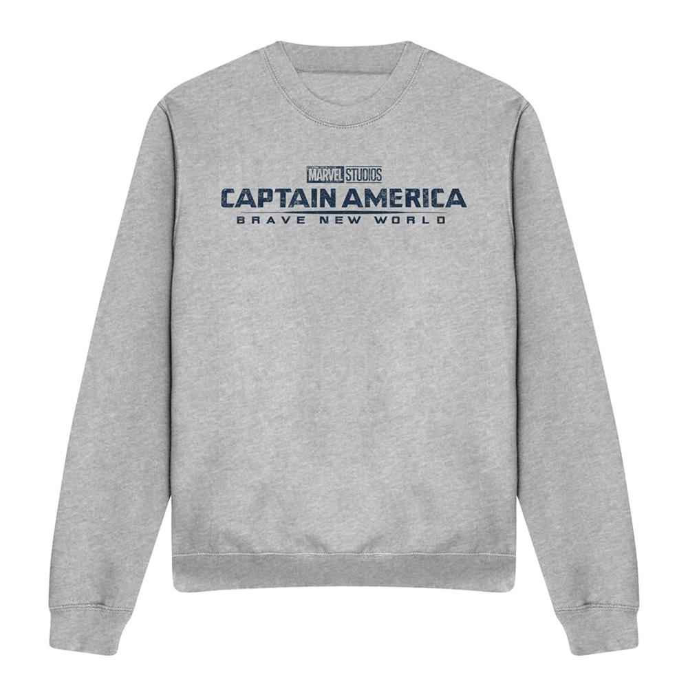 Sport Heather - Front - Captain America: Brave New World Unisex Adult Distressed Logo Sweatshirt