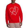 Red - Side - Avengers Unisex Adult Be Mine Heart Sweatshirt