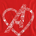 Red - Pack Shot - Avengers Unisex Adult Be Mine Heart Sweatshirt