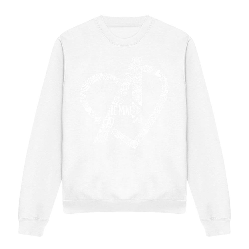 Red - Front - Avengers Unisex Adult Be Mine Heart Sweatshirt