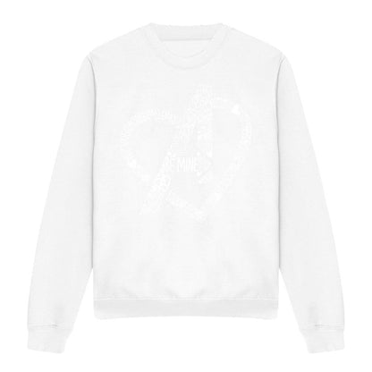 Red - Front - Avengers Unisex Adult Be Mine Heart Sweatshirt