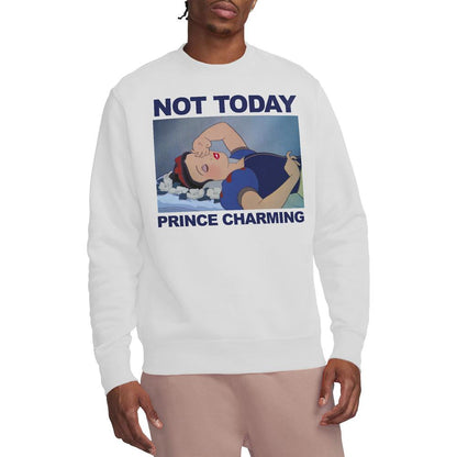 White - Side - Snow White Unisex Adult Not Today Sweatshirt