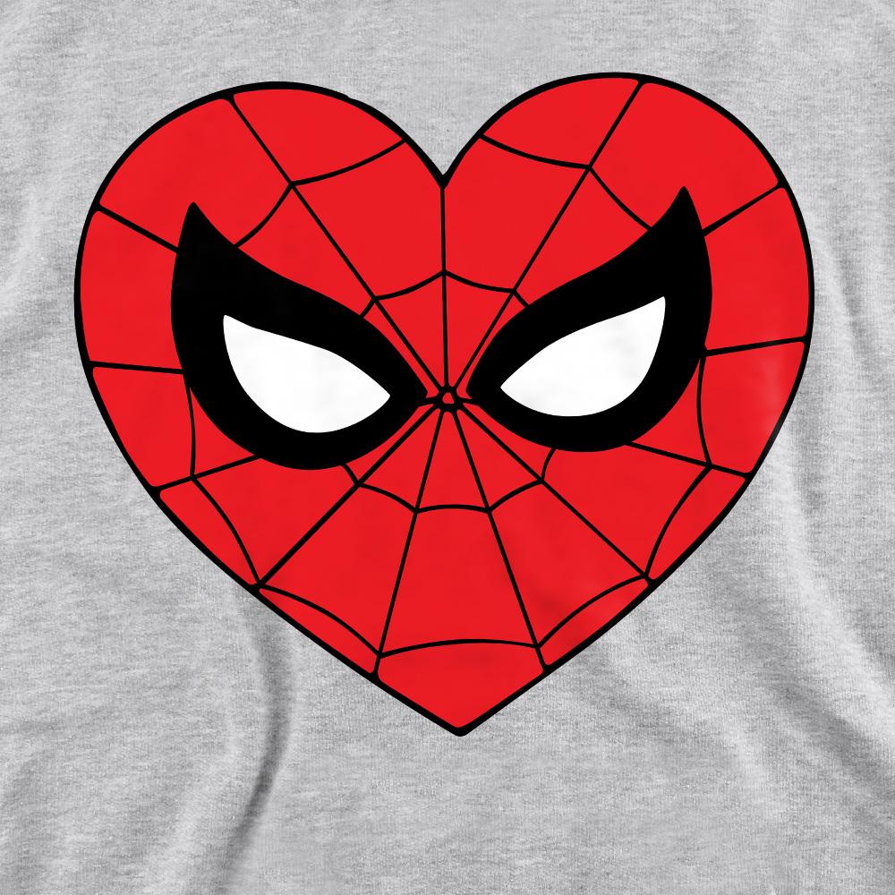 Sport Heather - Pack Shot - Spider-Man Unisex Adult Heart Sweatshirt