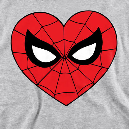 Sport Heather - Pack Shot - Spider-Man Unisex Adult Heart Sweatshirt
