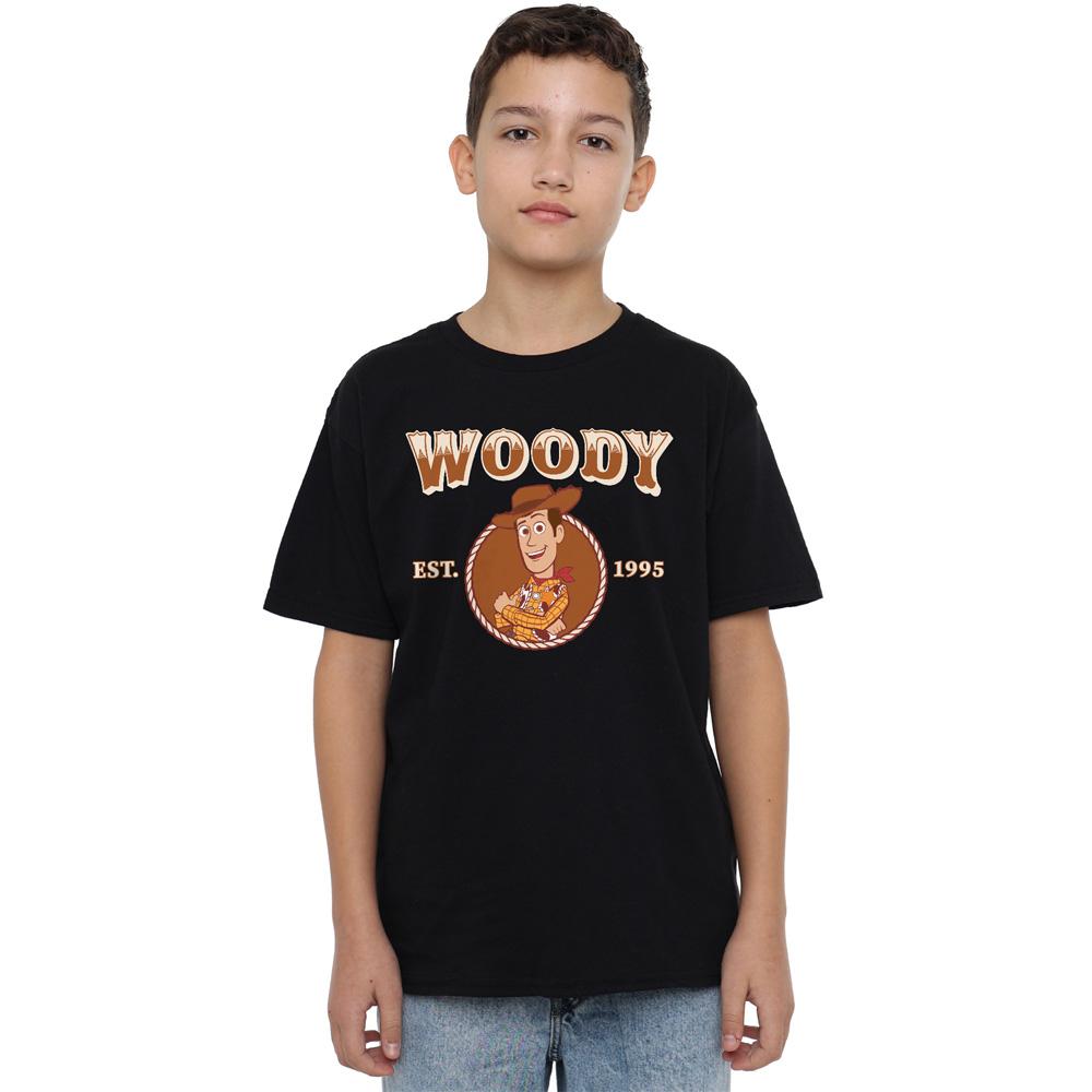 Black - Side - Toy Story 2 Childrens-Kids 1995 Woody T-Shirt
