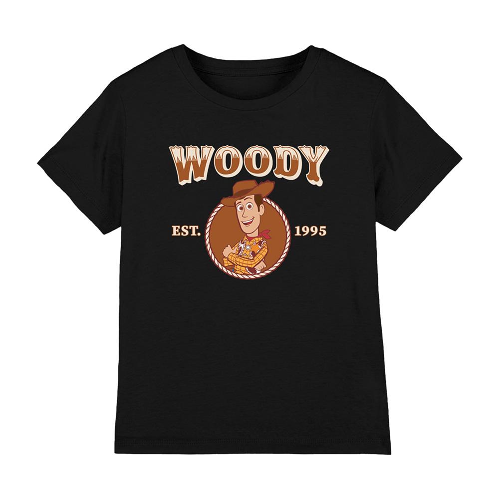 Black - Front - Toy Story 2 Childrens-Kids 1995 Woody T-Shirt