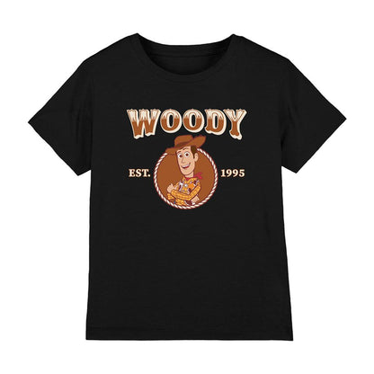 Black - Front - Toy Story 2 Childrens-Kids 1995 Woody T-Shirt