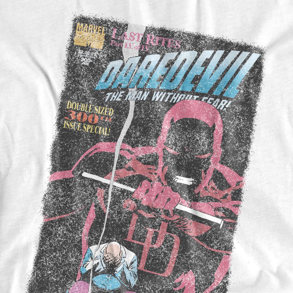 White - Side - Daredevil Unisex Adult Last Rites Comic Cover T-Shirt