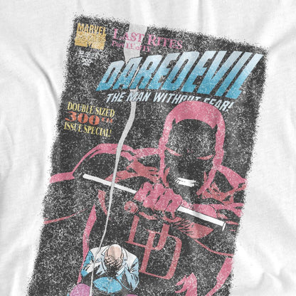 White - Side - Daredevil Unisex Adult Last Rites Comic Cover T-Shirt