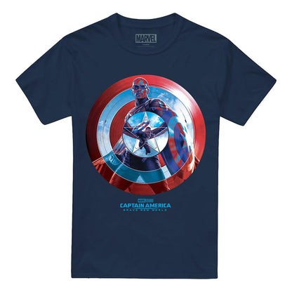 Navy - Front - Captain America: Brave New World Mens Sam Wilson T-Shirt