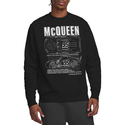 Black - Lifestyle - Cars Unisex Adult Lightning McQueen Outline Sweatshirt