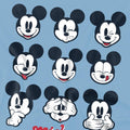 Sky Blue - Side - Mickey Mouse Childrens-Kids Faces T-Shirt