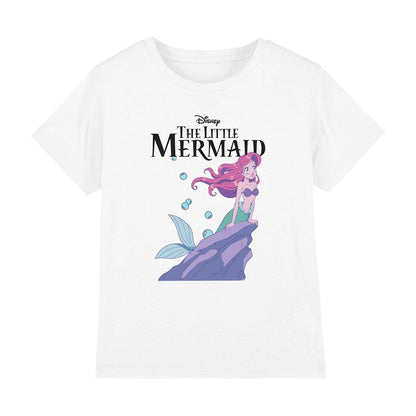 White - Front - Disney Princess Childrens-Kids Ariel Anime T-Shirt