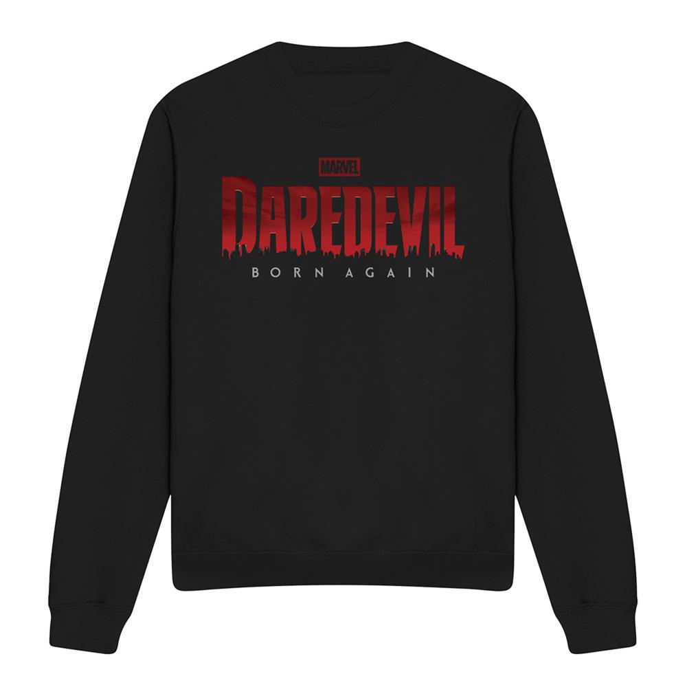 Black - Front - Daredevil Unisex Adult Born Again Logo Sweatshirt