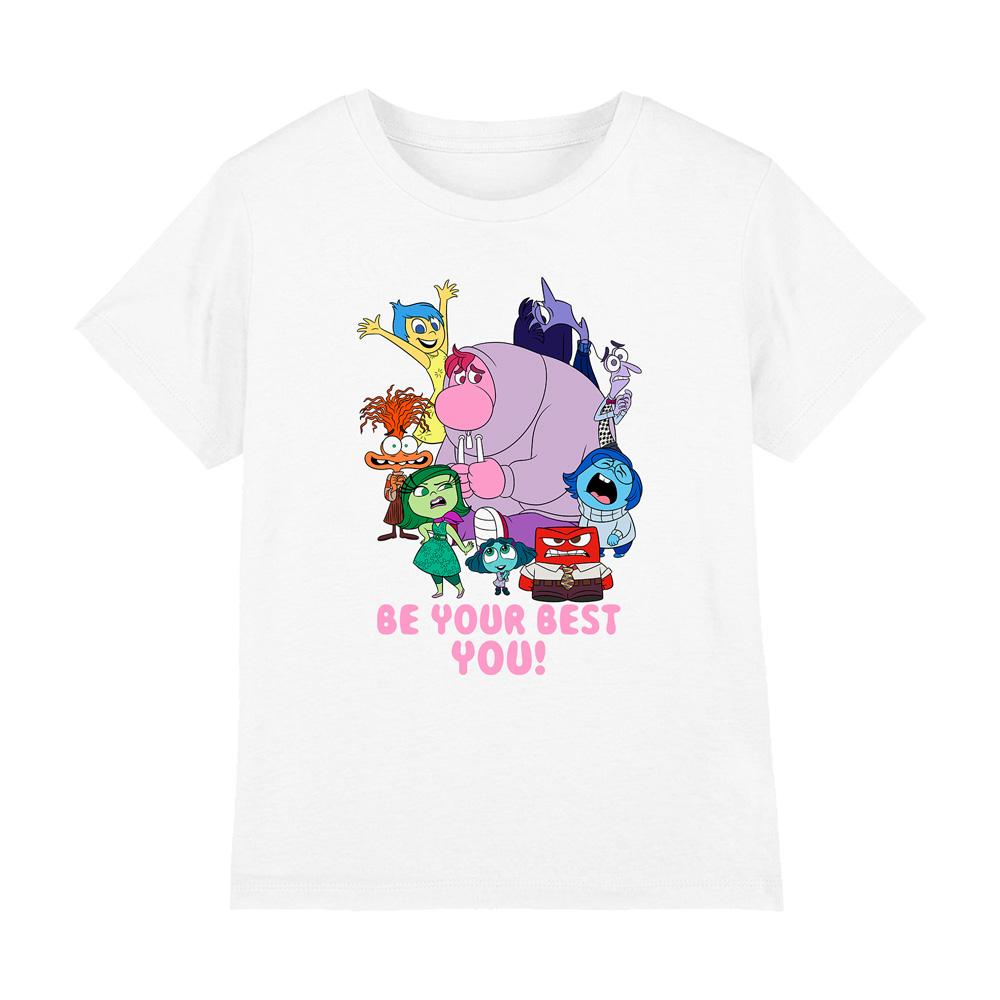 White - Front - Inside Out 2 Childrens-Kids Be Your Best You T-Shirt