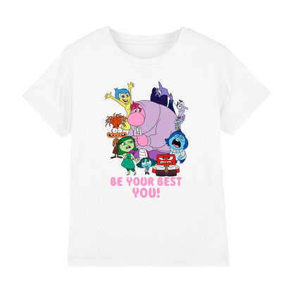 White - Front - Inside Out 2 Childrens-Kids Be Your Best You T-Shirt