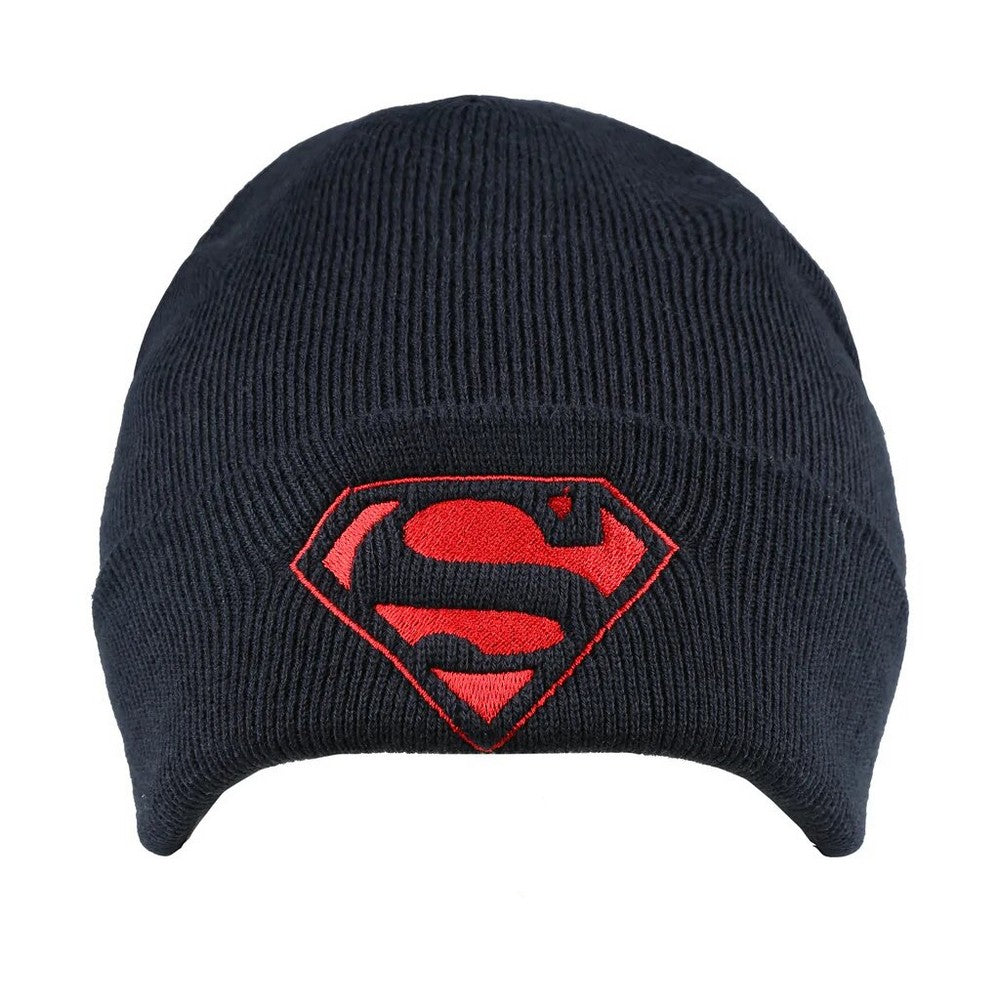 Navy - Front - Superman Mens Mono Logo Beanie