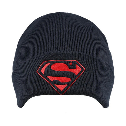 Navy - Front - Superman Mens Mono Logo Beanie