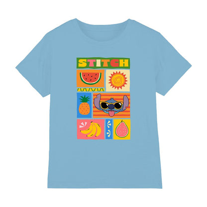 Sky Blue - Front - Lilo & Stitch Childrens-Kids Fruit T-Shirt