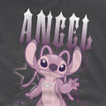 Charcoal - Side - Lilo & Stitch Childrens-Kids Angel T-Shirt