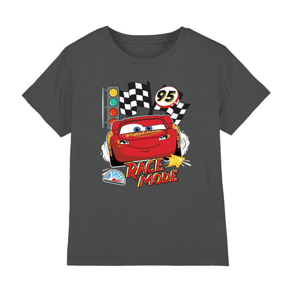 Charcoal - Front - Cars Childrens-Kids Race Mode T-Shirt