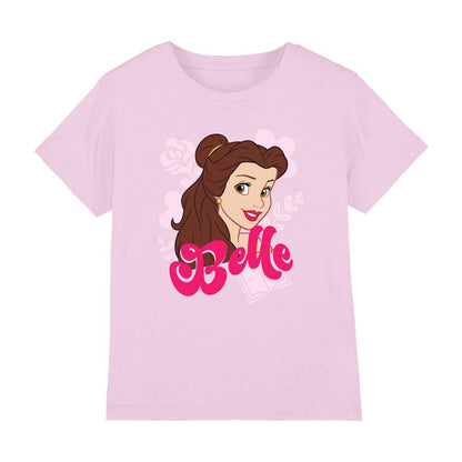 Light Pink - Front - Disney Princess Childrens-Kids Belle Headshot T-Shirt