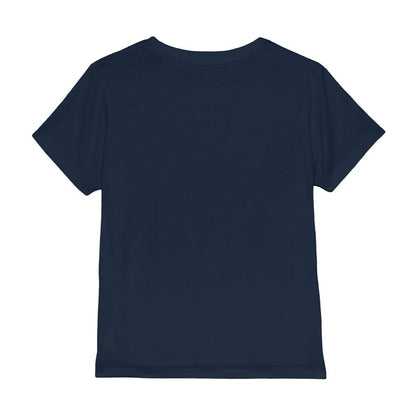 Navy - Back - Mickey Mouse Childrens-Kids Checkerboard Gradient Logo T-Shirt