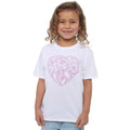 White - Lifestyle - Frozen Childrens-Kids Anna And Elsa Heart T-Shirt