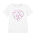 White - Front - Frozen Childrens-Kids Anna And Elsa Heart T-Shirt