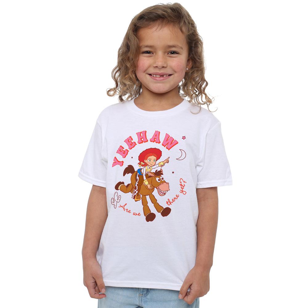 White - Side - Toy Story 2 Childrens-Kids Yeehaw Jessie & Bullseye T-Shirt