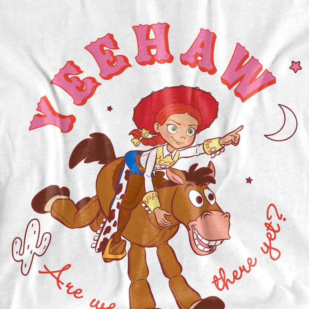 White - Pack Shot - Toy Story 2 Childrens-Kids Yeehaw Jessie & Bullseye T-Shirt
