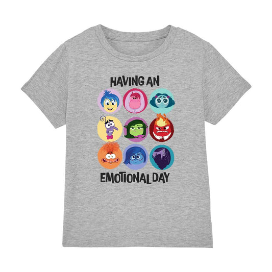 Sport Heather - Front - Inside Out 2 Childrens-Kids Emotional Day T-Shirt