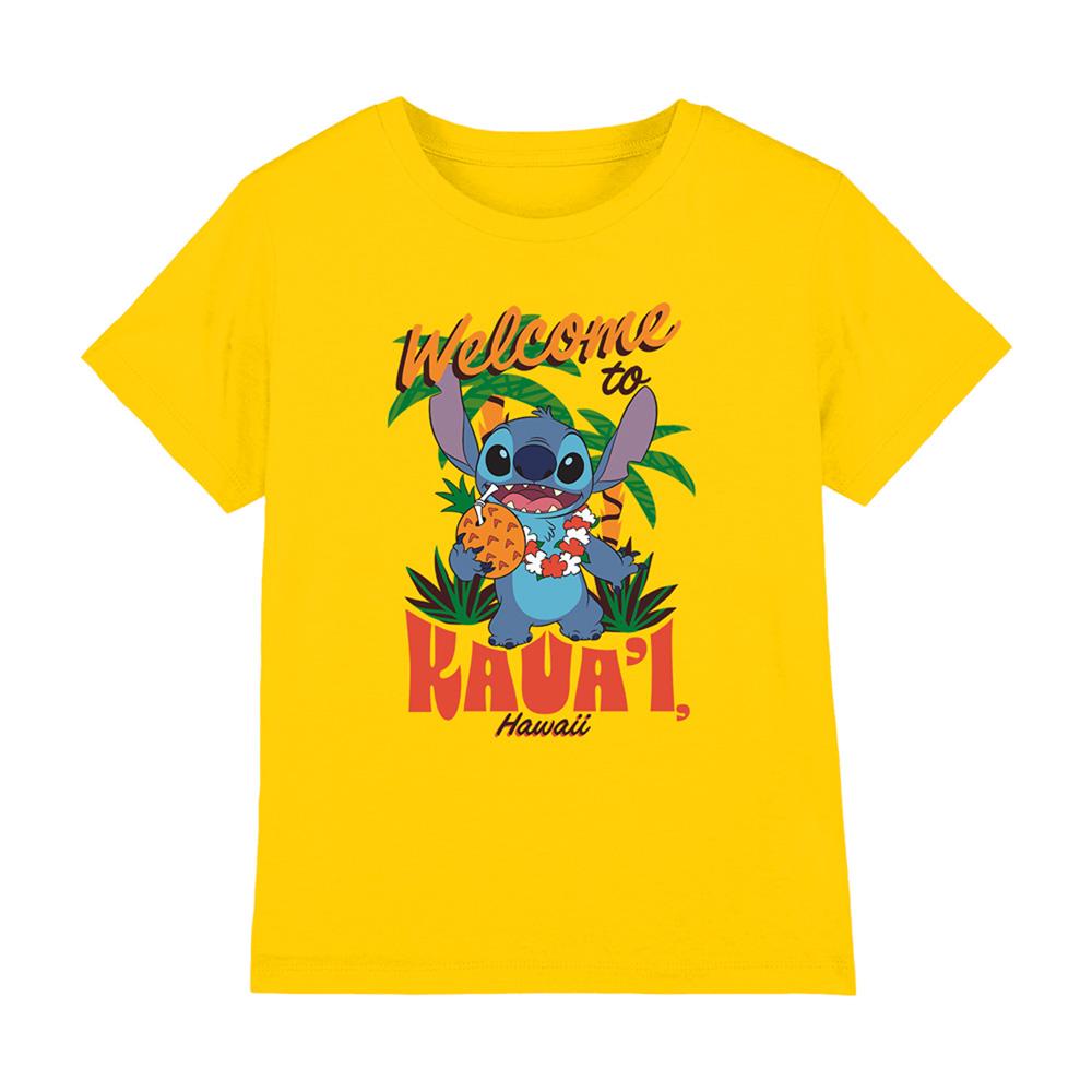 Yellow - Front - Lilo & Stitch Childrens-Kids Kauai´i T-Shirt