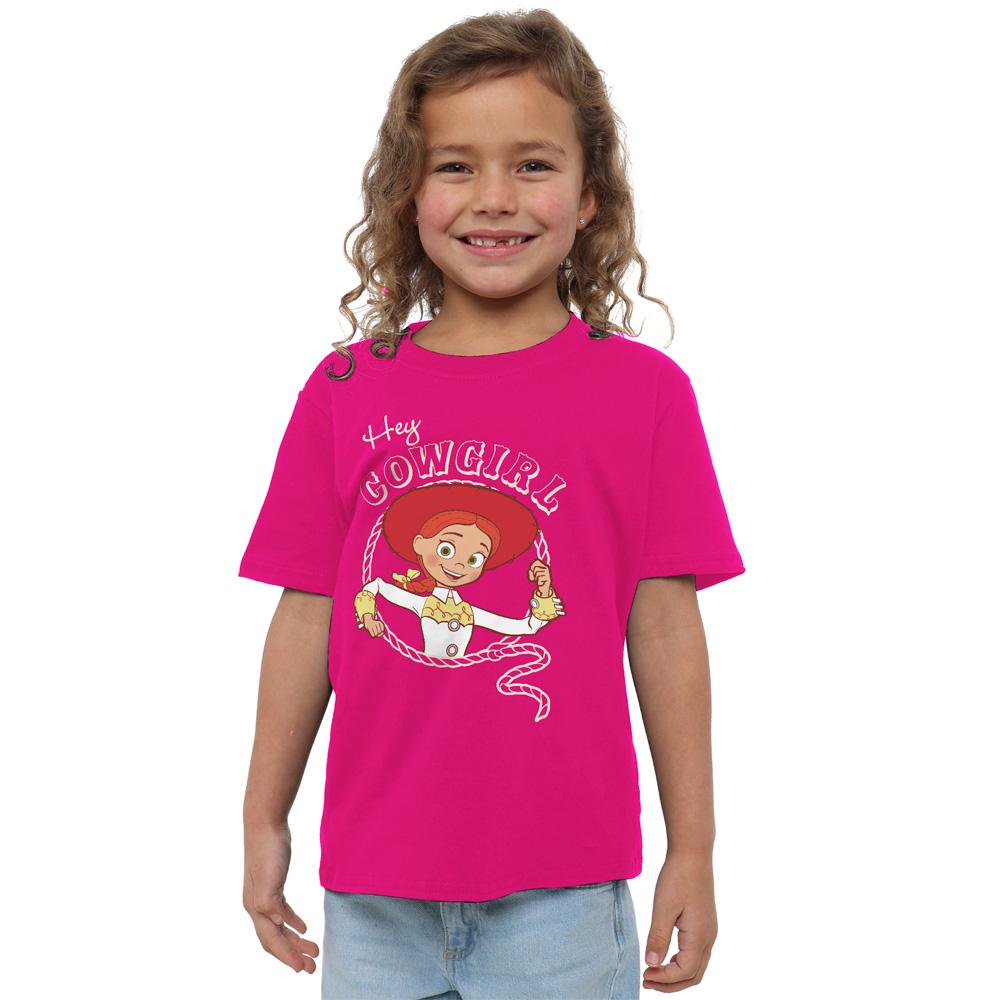 Fuchsia - Side - Toy Story 2 Childrens-Kids Hey Cowgirl Jessie T-Shirt