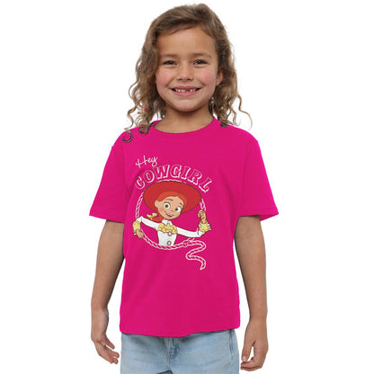 Fuchsia - Side - Toy Story 2 Childrens-Kids Hey Cowgirl Jessie T-Shirt