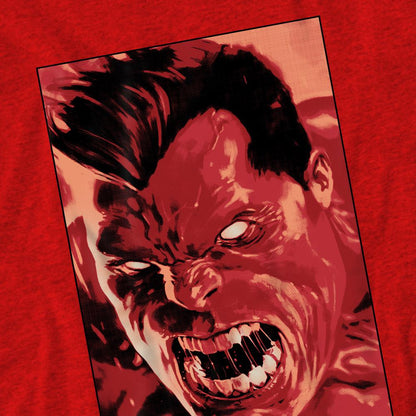 Heather Red - Pack Shot - Marvel Unisex Adult Red Hulk Roar T-Shirt