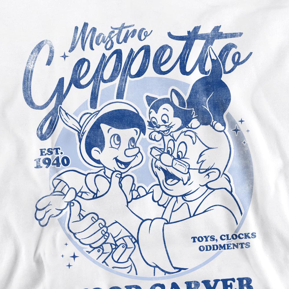 White - Side - Pinocchio Unisex Adult Geppetto Sweatshirt