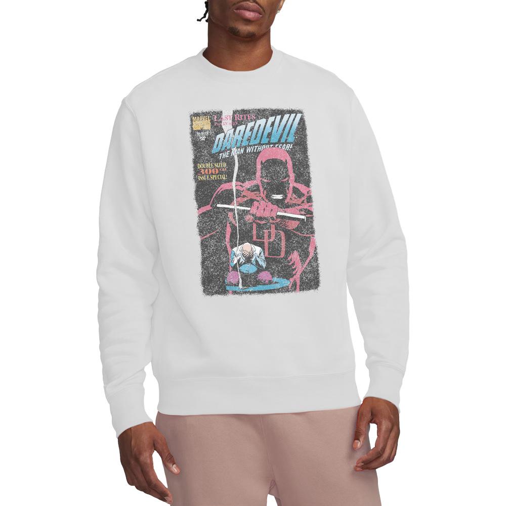 White - Side - Daredevil Unisex Adult Last Rites Comic Cover Sweatshirt