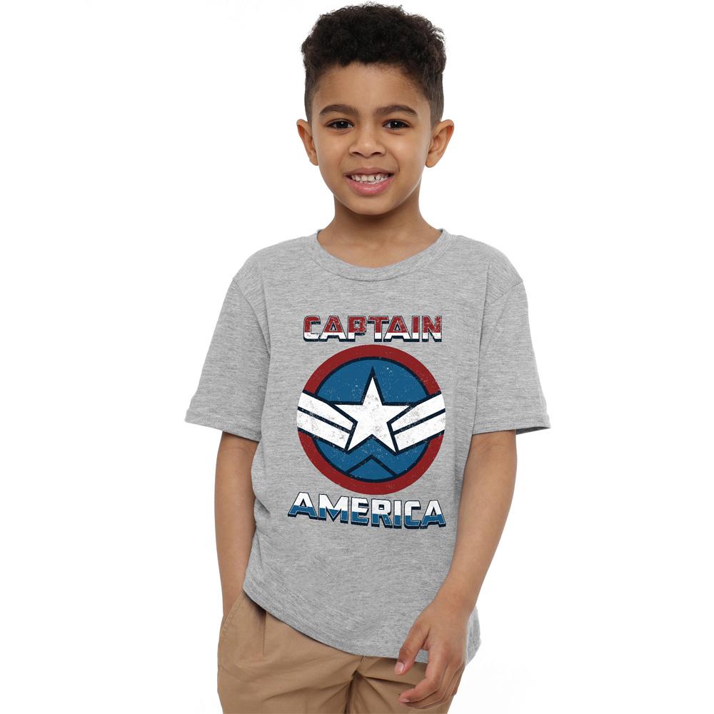 Sport Heather - Side - Captain America: Brave New World Childrens-Kids Badge T-Shirt
