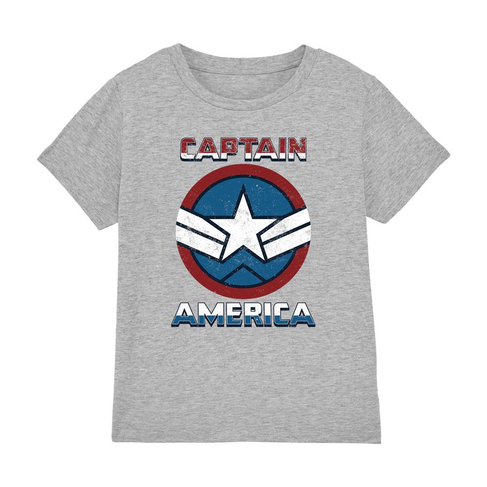 Sport Heather - Front - Captain America: Brave New World Childrens-Kids Badge T-Shirt