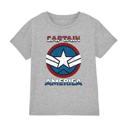 Sport Heather - Front - Captain America: Brave New World Childrens-Kids Badge T-Shirt