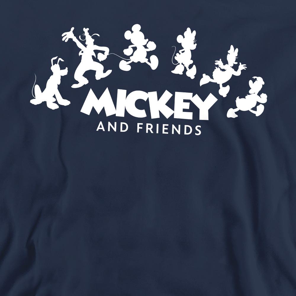Navy - Side - Mickey & Friends Unisex Adult Silhouette Sweatshirt