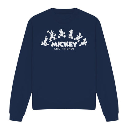Navy - Front - Mickey & Friends Unisex Adult Silhouette Sweatshirt