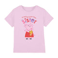 Light Pink - Front - Peppa Pig Childrens-Kids Big Sister T-Shirt