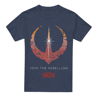 Heather Navy - Front - Star Wars: Andor Unisex Adult Join The Rebellion T-Shirt