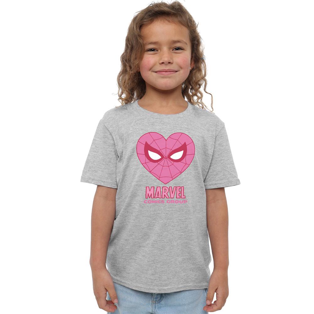 Sport Heather - Side - Spider-Man Childrens-Kids Heart T-Shirt